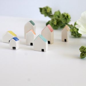 Casitas de ceramica en miniatura hechas a mano